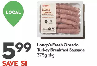 Longo's Longo's fresh ontario turkey breakfast sausage offer