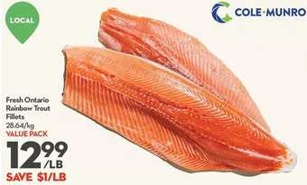 Longo's Fresh ontario rainbow trout fillets offer