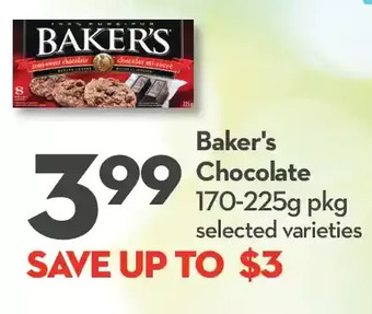 Longo's Baker's chocolate offer