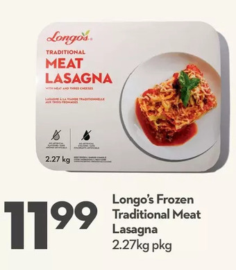 Longo's Longo's frozen traditional meat lasagna offer