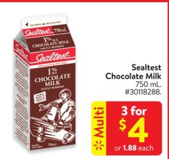 Walmart Sealtest chocolate milk offer