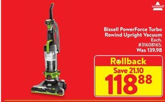 Walmart Bissell powerforce turbo rewind upright vacuum offer