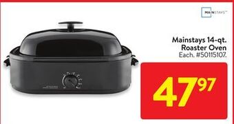 Walmart Mainstays 14-qt roaster oven offer