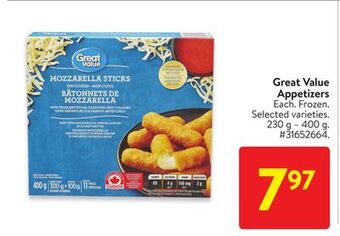 Walmart Great value appetizers offer