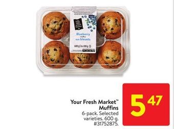 Walmart Your fresh market muffins offer