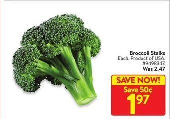 Walmart Broccoli stalks offer