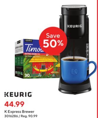 Staples Keurig k-express single serve coffee maker offer