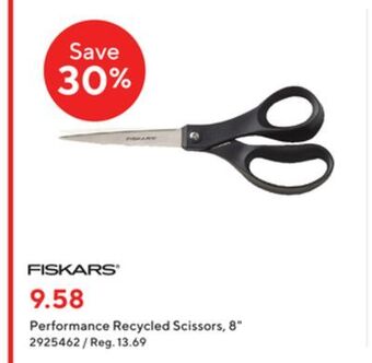 Staples Fiskars performance recycled scissors offer