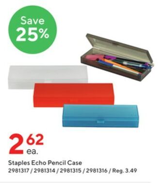 Staples Staples echo pencil case offer
