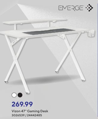 Staples Emerge vizon 47 gaming desk offer