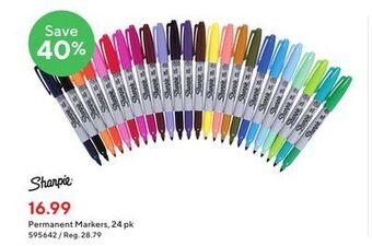 Staples Sharpie permanent markers, 24 pk offer