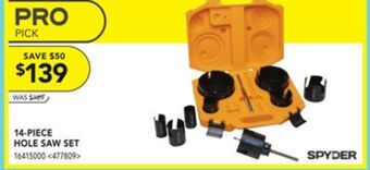 Lowe's Spyder 14-piece hole saw set offer
