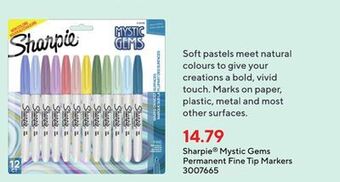 Staples Sharpie® mystic gems permanent fine tip markers offer