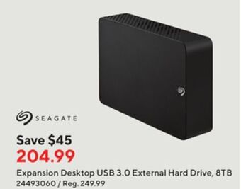 Staples Seagate expansion desktop usb 3.0 external hard drive - 8tb offer
