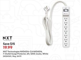 Staples Nxt technologies nx54316-ca nx54316, 7-outlet surge protector, 6ft, 1200 joules offer