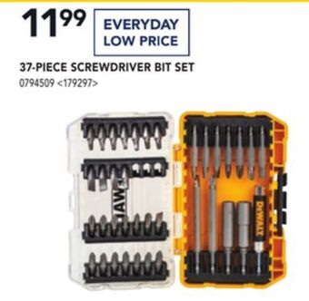Lowe's Dewalt 37-piece screwdriver bit set offer