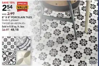 Lowe's Mono serra 8 x 8 porcelain tile offer