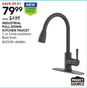 Lowe's Project source industrial pull-down kitchen faucet offer