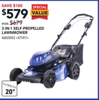 Lowe's Kobalt 3-in-1 self-propelled lawn mower offer