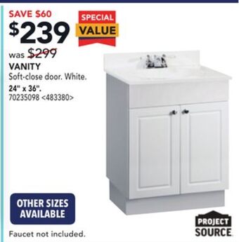 Lowe's Project source vanity 24 x 36 offer