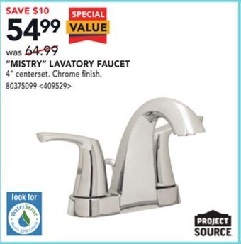 Lowe's Project source mistry lavatory faucet offer