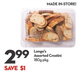 Longo's Longo's assorted crostini offer