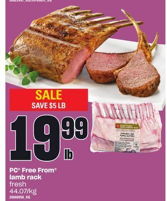 Loblaws Pc® free from lamb rack offer