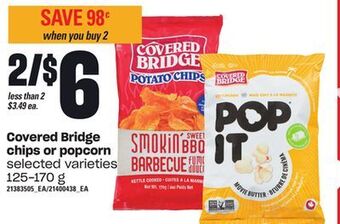 Loblaws Covered bridge chips or popcorn, 125-170 g offer