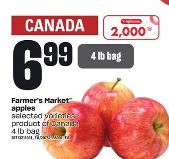 Loblaws Farmer's market™ apples, 4 lb bag offer