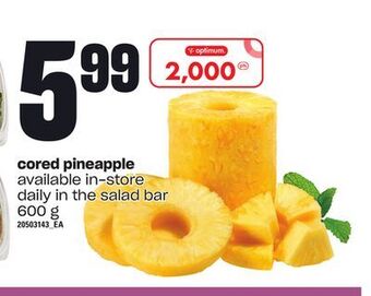 Loblaws Cored pineapple, 600 g offer