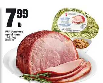 Loblaws Pc®boneless spiral ham offer