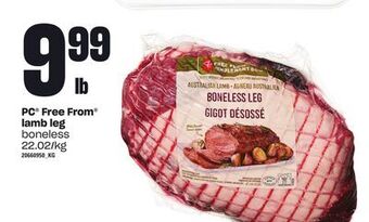 Loblaws Pc® free from lamb leg offer