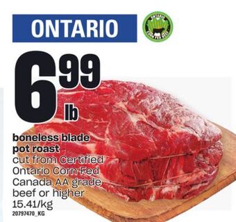 Loblaws Boneless blade pot roast offer