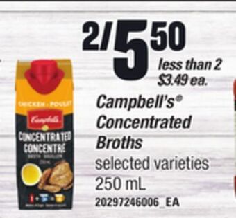 Loblaws Campbell's® concentrated broths, 250 ml offer