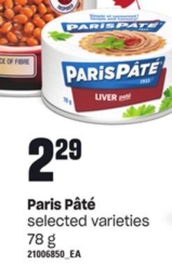 Loblaws Paris pâté, 78 g offer