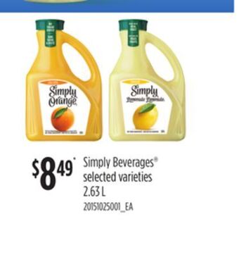 Loblaws Simply beverages®, 2.63 l offer