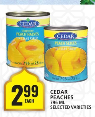 Food Basics Cedar peaches offer