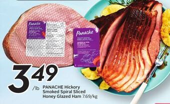 Sobeys Panache hickory smoked spiral sliced honey glazed ham offer