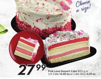Sobeys Pink love dessert cake offer
