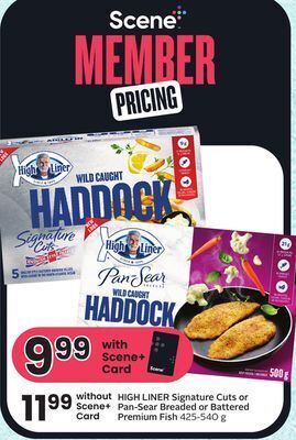 Sobeys High liner signature cuts or pan-sear breaded or battered premium fish offer