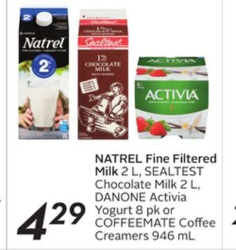 Sobeys Natrel fine filtered milk offer