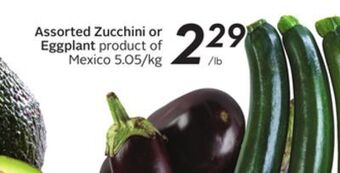 Sobeys Assorted zucchini or eggplant offer