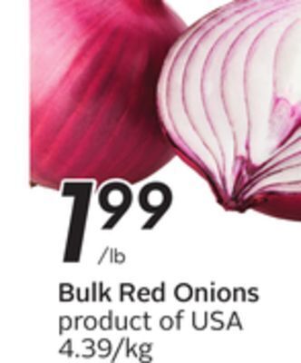 Sobeys Bulk red onions offer