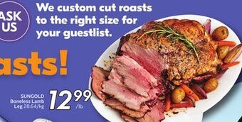 Sobeys Sungold boneless lamb leg offer