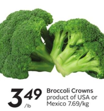 Sobeys Broccoli crowns offer