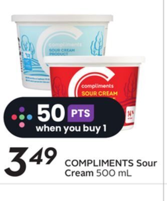 Sobeys Compliments sour cream offer