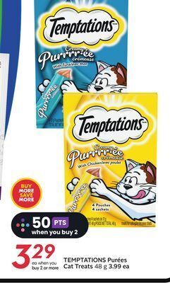 Sobeys Temptations purées cat treats offer