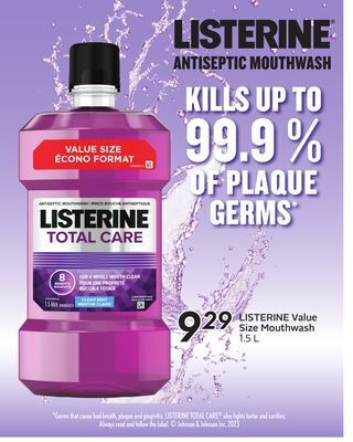 Sobeys Listerine value size mouthwash offer