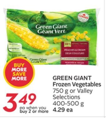 Sobeys Green giant frozen vegetables offer