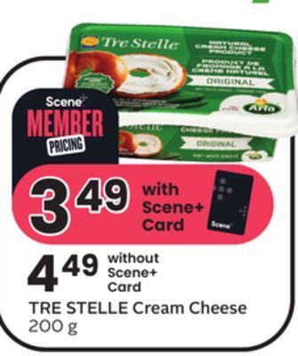 Sobeys Tre stelle cream cheese offer